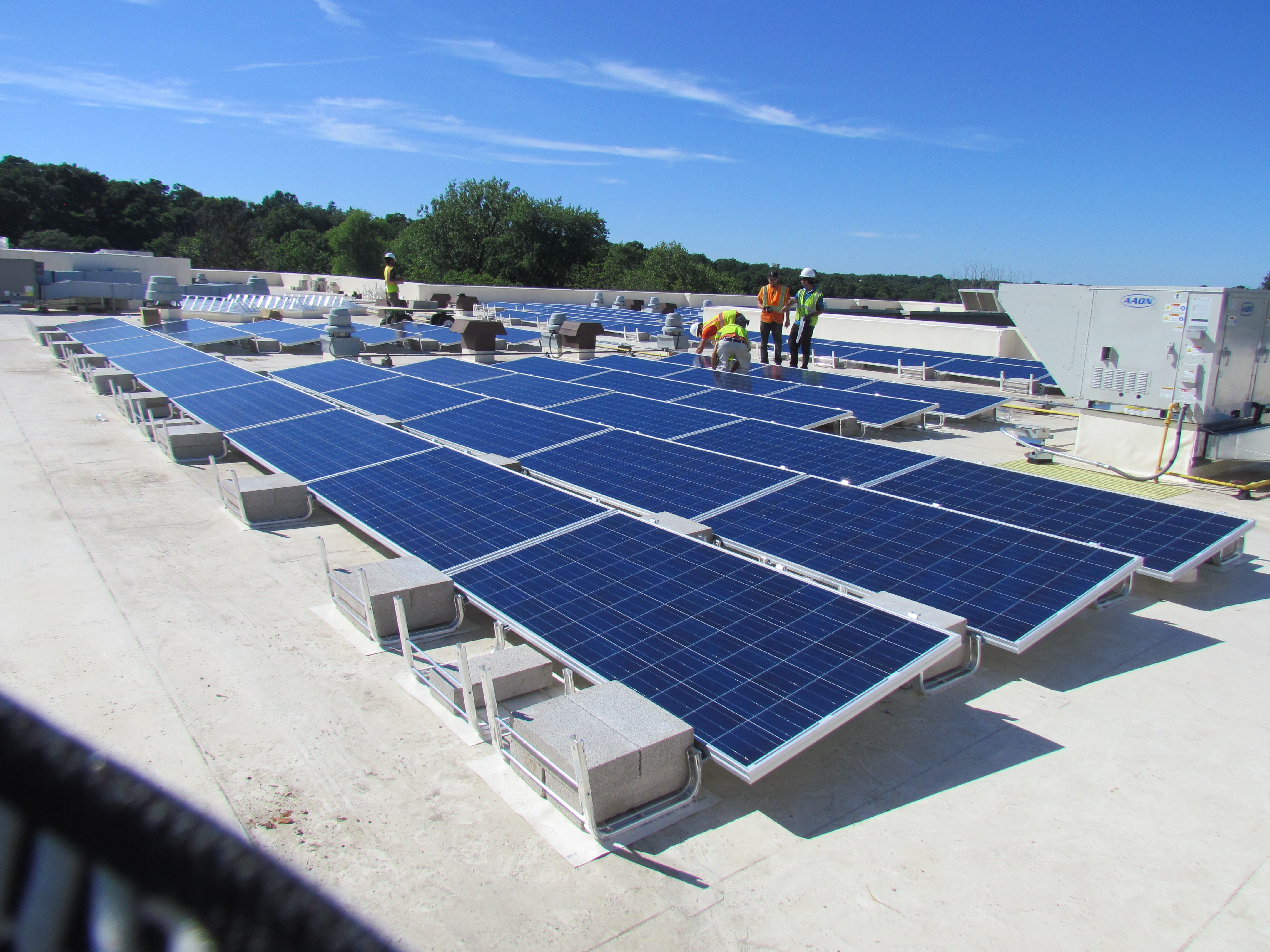 Solar panel installation, commercial