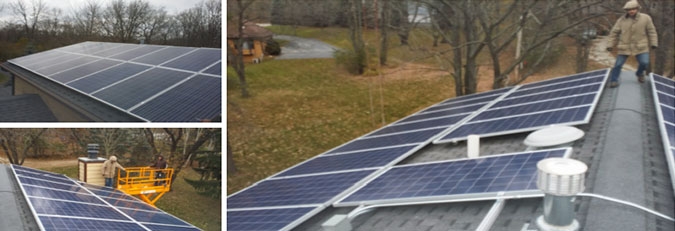 roof mounted solar energy system installed on a Spring Grove Home in Illinois by WCP Solar