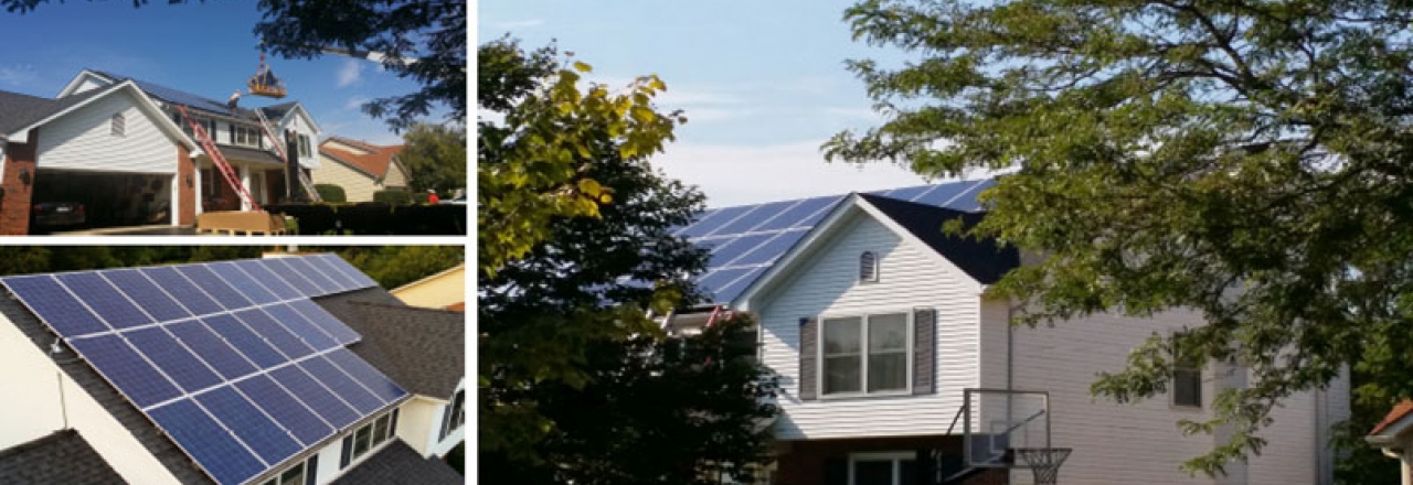 Rooftop solar energy system installed on a Boling Brook Home in Illinois by WCP Solar