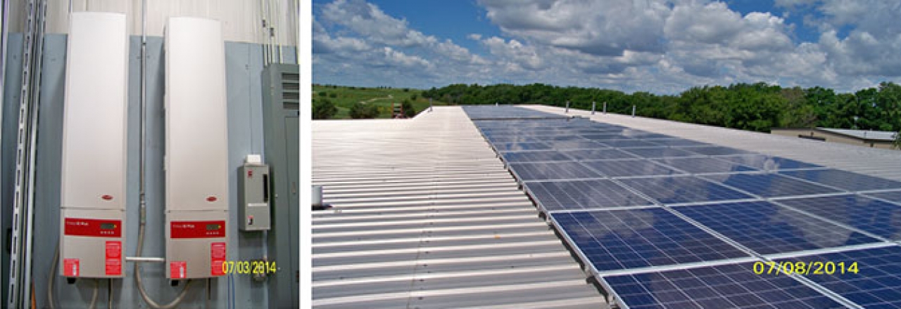 lockport park district solar panel installation on roof from wcp