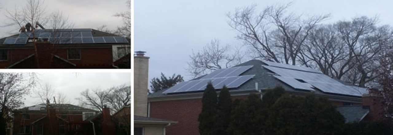 roof mounted solar energy system installed on a Lombard Home in Illinois by WCP Solar