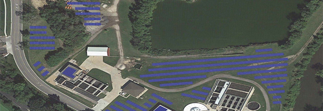 Solar installation at Plano Wastewater plant