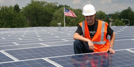 Commercial facility rooftop PV solar system