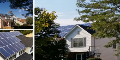 Rooftop solar energy system installed on a Boling Brook Home in Illinois by WCP Solar