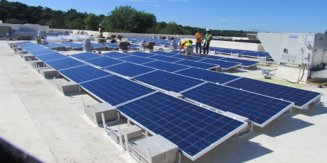 Solar panel installation, commercial