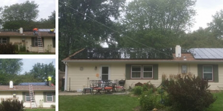 Rooftop solar energy system installed on a Montgomery Home in Illinois by WCP Solar