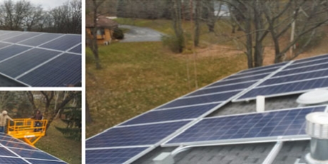 roof mounted solar energy system installed on a Spring Grove Home in Illinois by WCP Solar