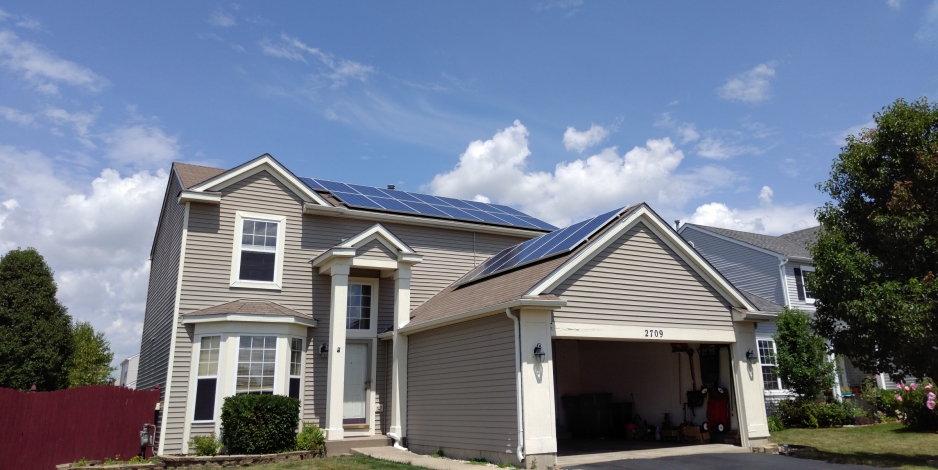 Solar panels on a home in Chicagoland | WCP Solar